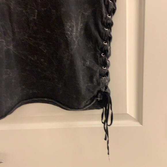 LTB Charcoal Black Embroidered Tie Dye T-Shirt - Picture 4 of 10